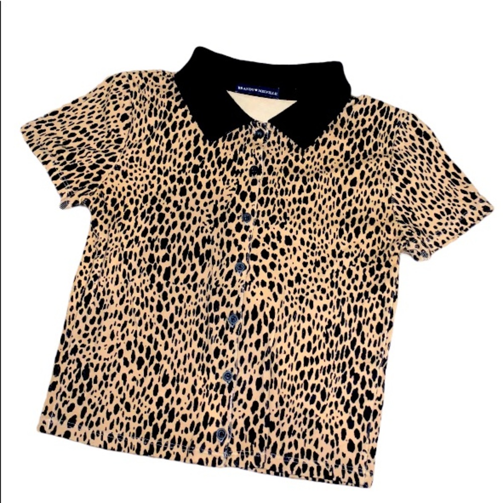 Leopard collared shirt